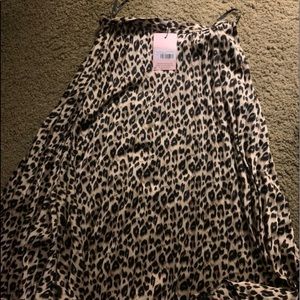 ASOS midi leopard skirt